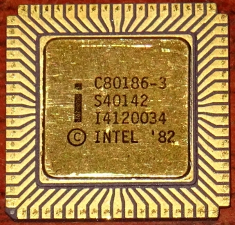 Intel i-C80186-3 CPU 3 MHz S40142 Malaysia 1982